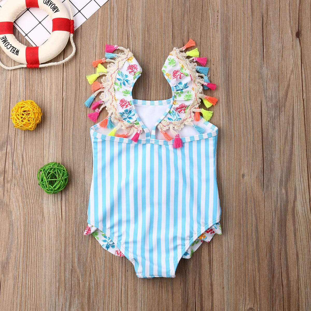 Maiô Infantil Flamingo e Frufru