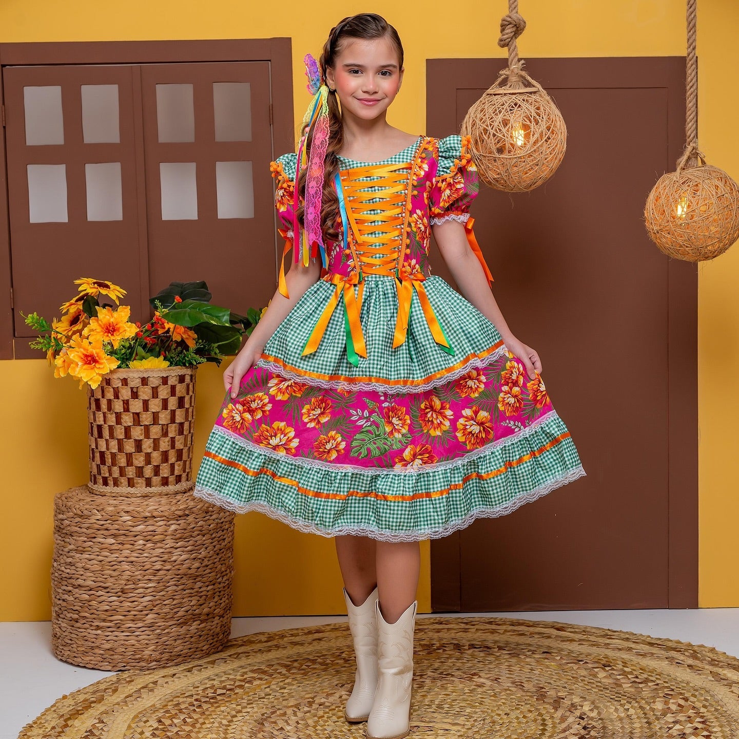 Vestido quadrilha