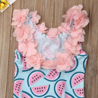 Maiô Infantil Melancia e Frufru