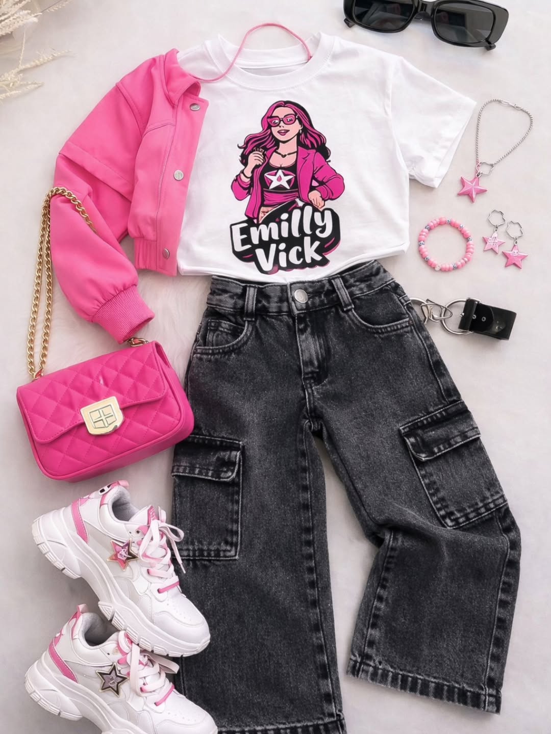 Conjuntinho Emilly Vick 05 (Calça jeans + Jaqueta)