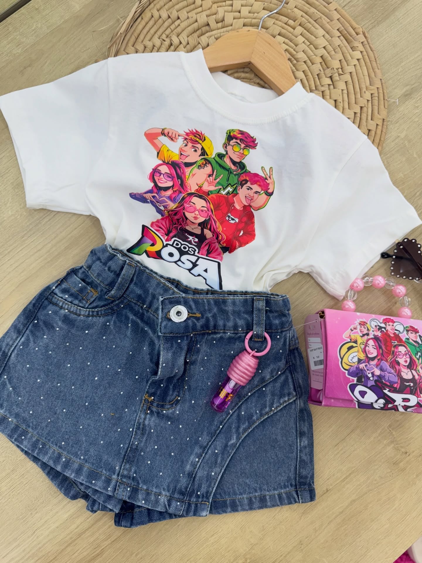 Conjuntinho Emilly Vick 18 (Short Saia Jeans)