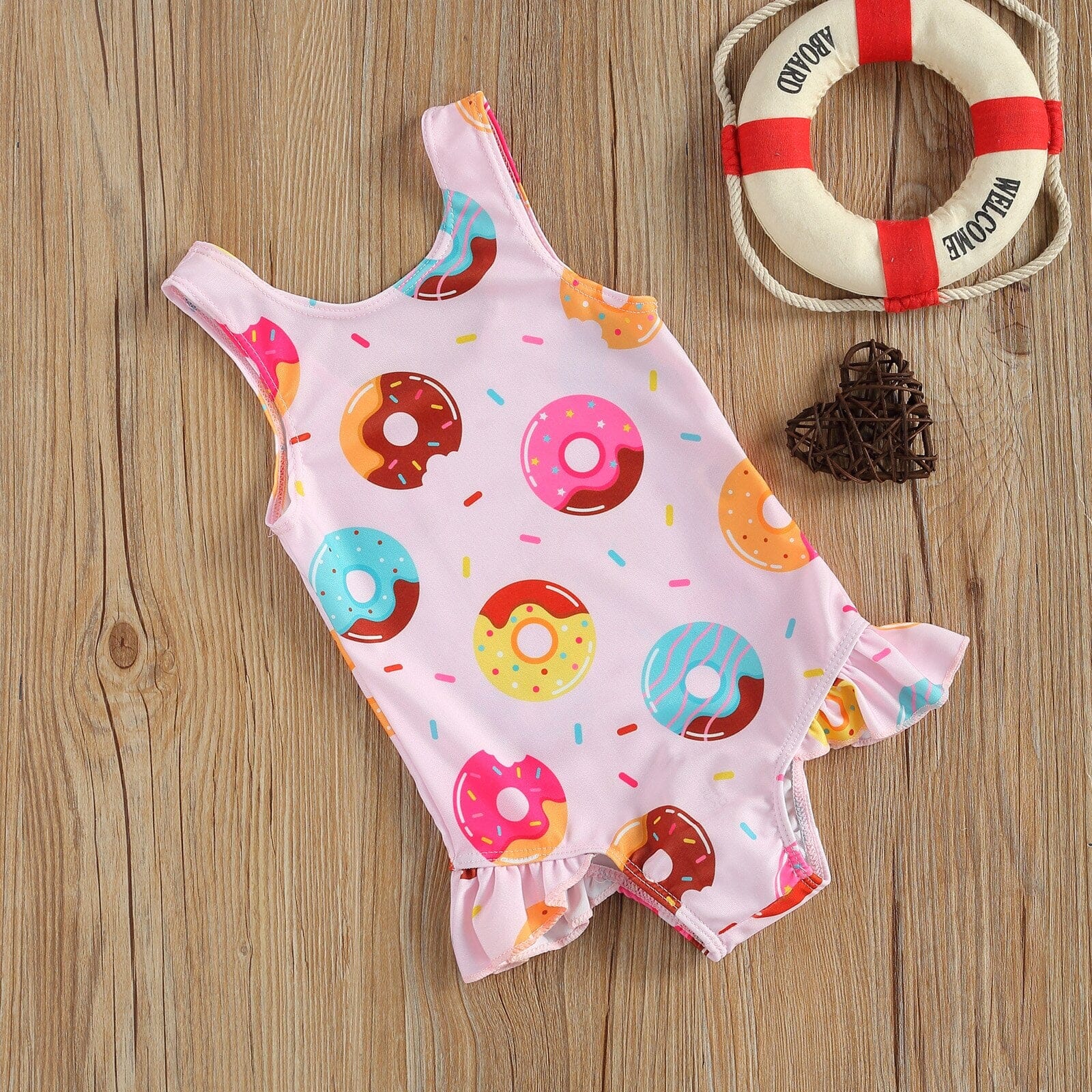 Maiô Infantil Caranguejo e Donut