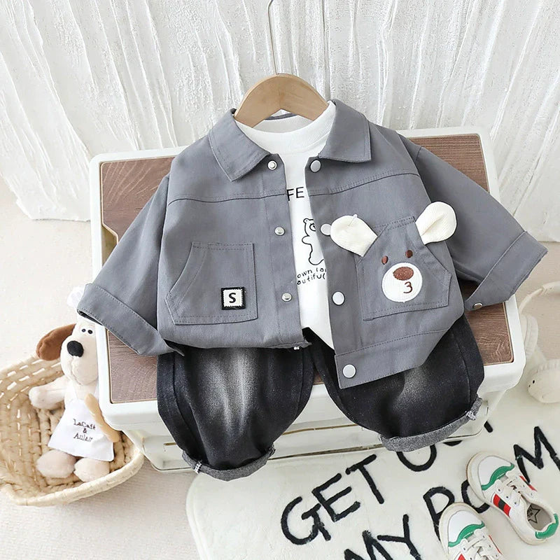 Conjunto Infantil Masculino Jeans Cachorrinho