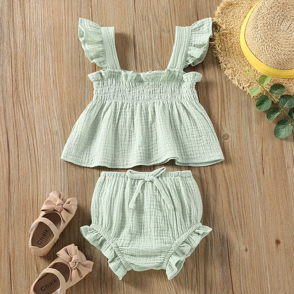 Conjunto Infantil Feminino Verão Babadinhos