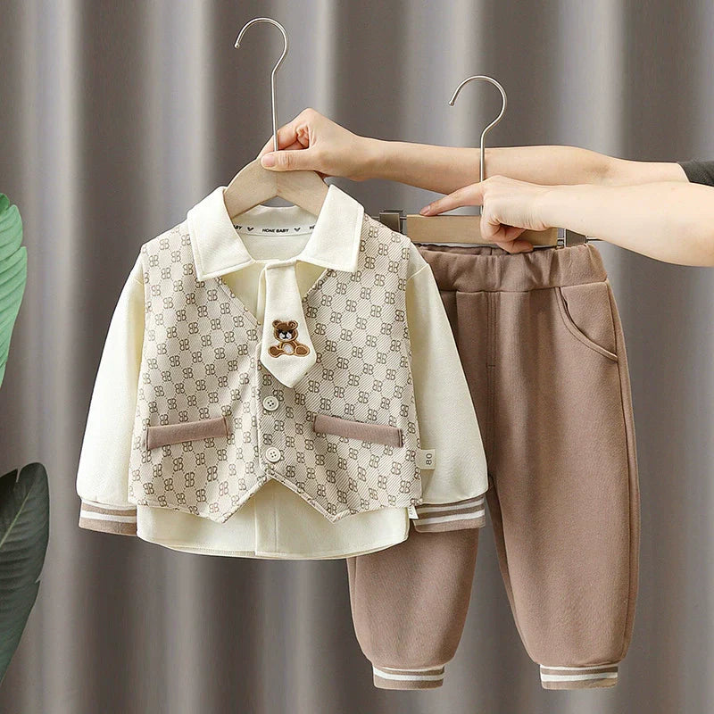 Conjunto Infantil Masculino  3 Peças Gravatinha