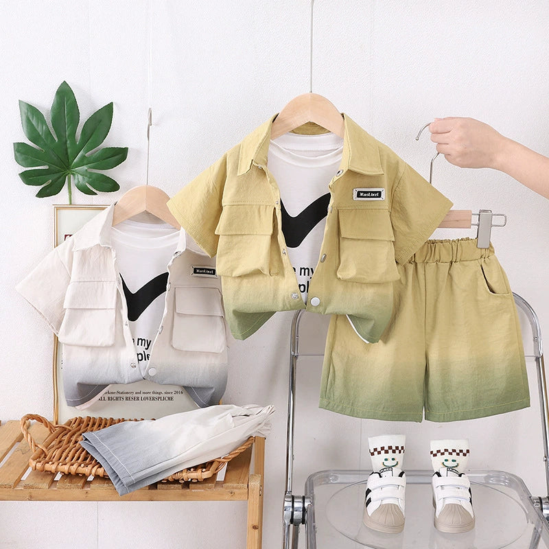 Conjunto Infantil Masculino Moderno 3 Peças