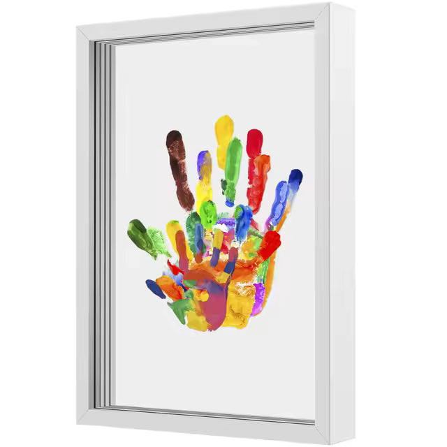 Kit de impressão de mão famíliar (Moldura + 3 tintas brinde)