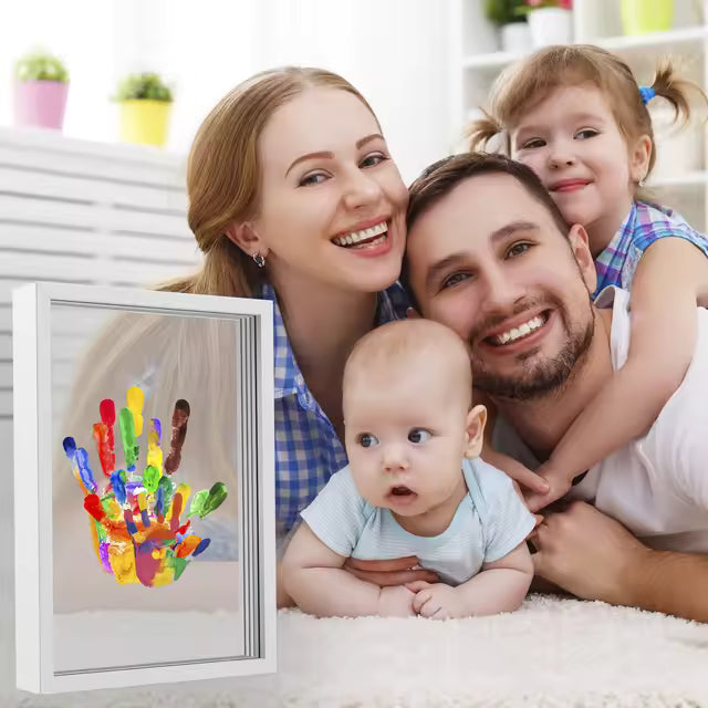 Kit de impressão de mão famíliar (Moldura + 3 tintas brinde)