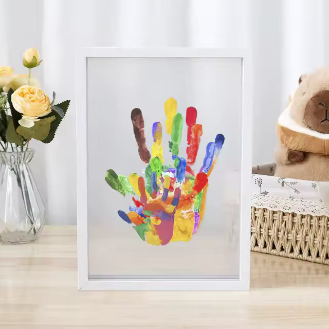 Kit de impressão de mão famíliar (Moldura + 3 tintas brinde)
