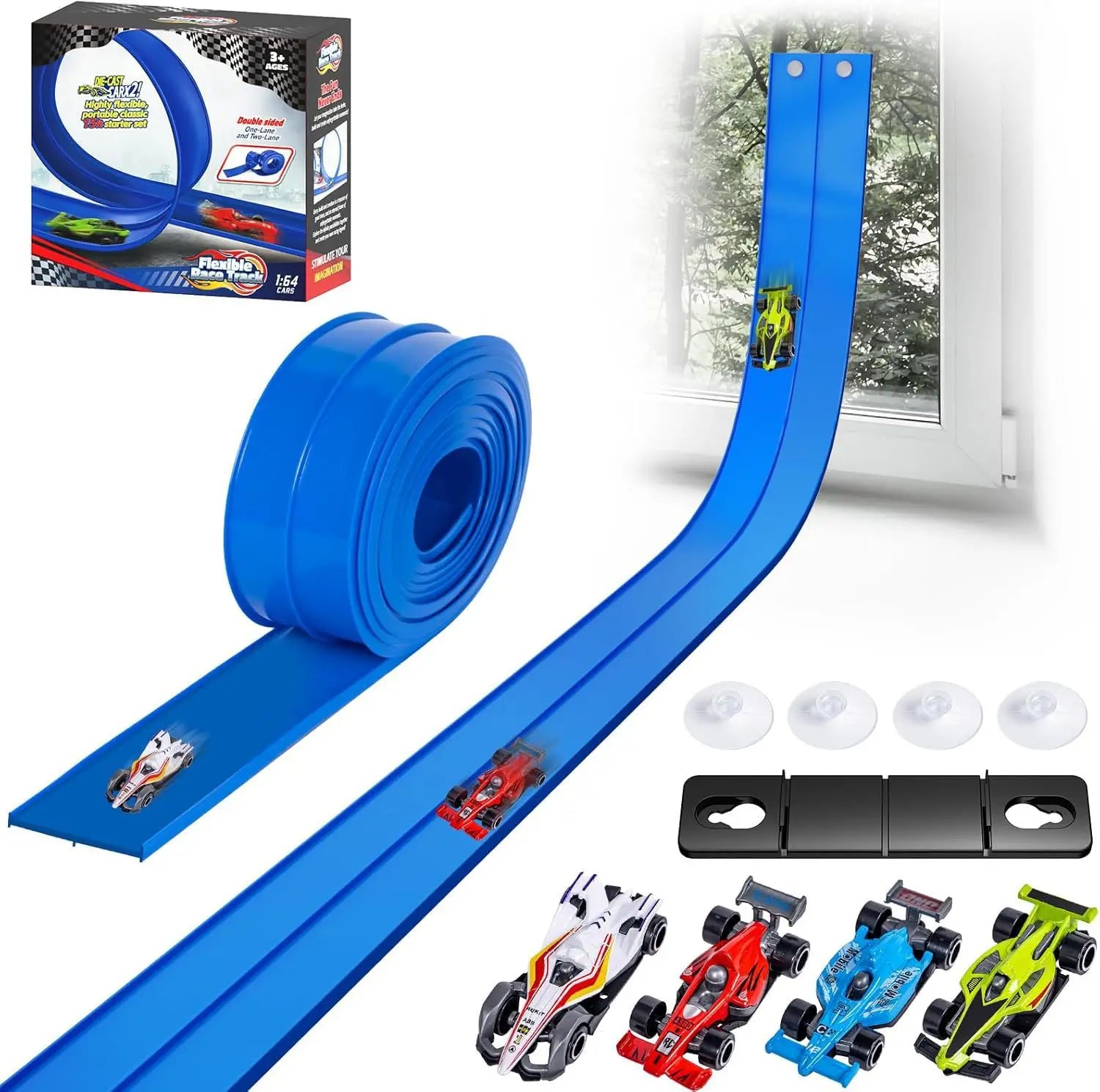 Pista de corrida flexível para crianças