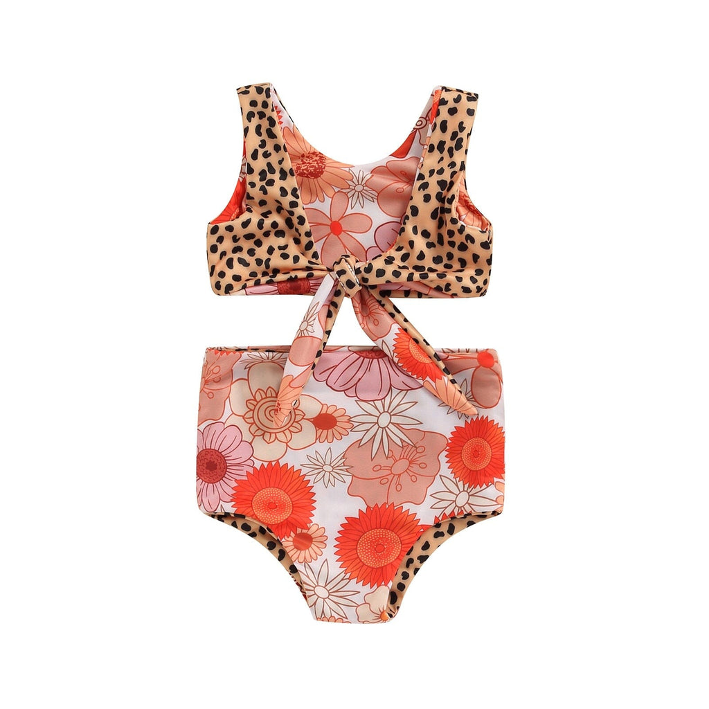 Biquíni Infantil Floral e Leopardo