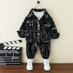 Conjunto Infantil Masculino Letras Jeans