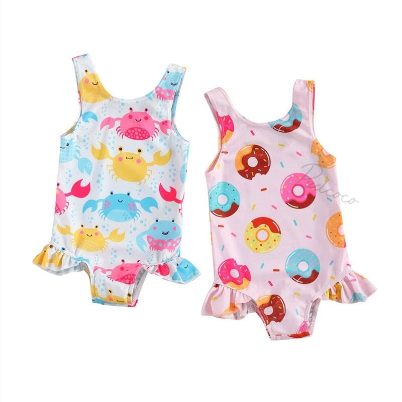 Maiô Infantil Caranguejo e Donut