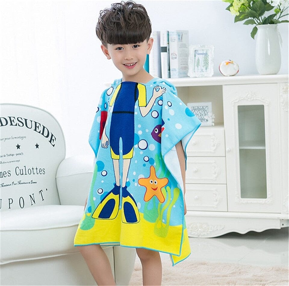 Roupão Infantil Diversão Pós Piscina