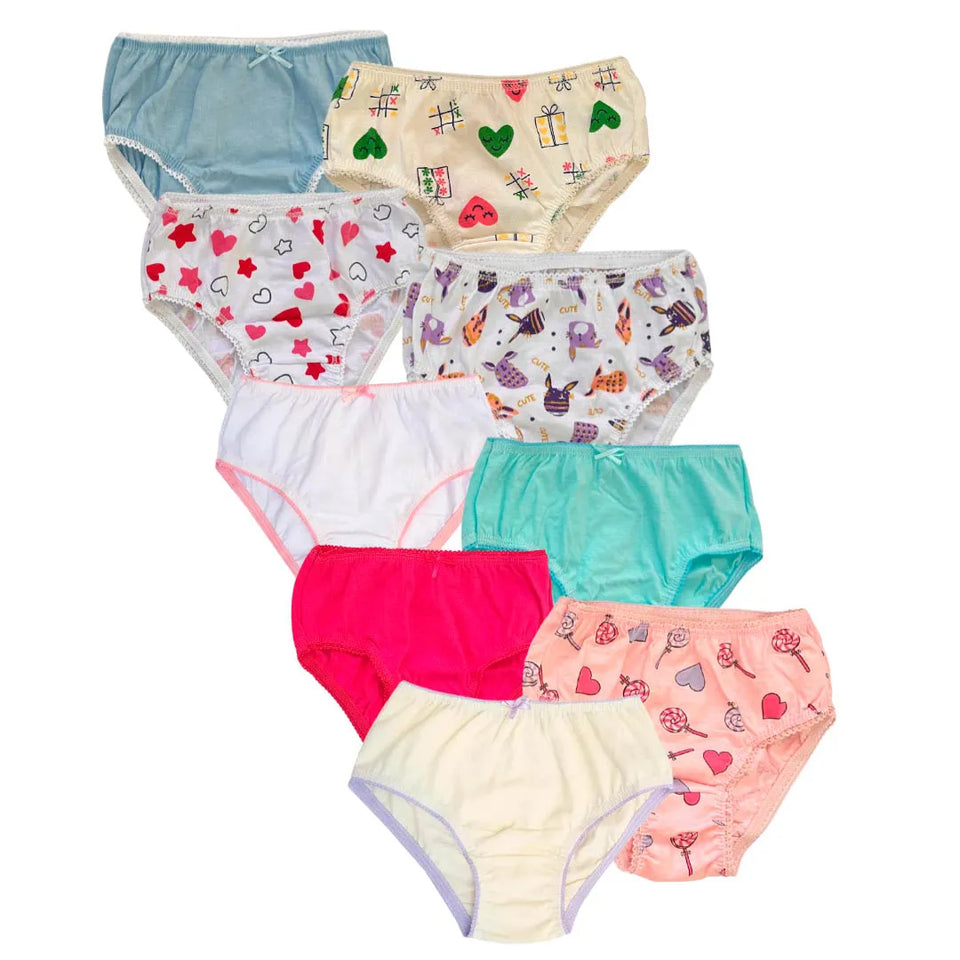 KIT 12 Calcinhas Infantil 100% Algodão