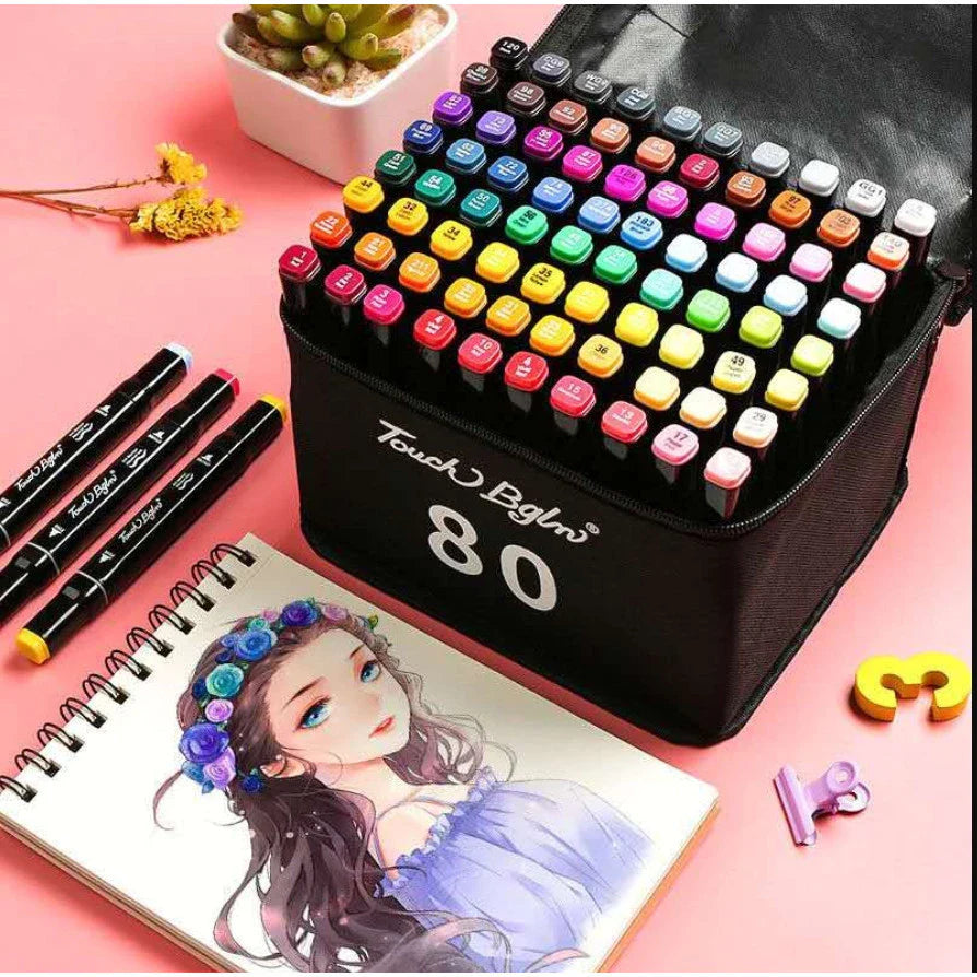 Caneta Marcadora Ponta Dupla Touch (+Bobbie Goods Brinde)
